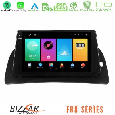 Bizzar FR8 Series Renault Kangoo 2015-2018 8Core Android13 2+32GB Navigation Multimedia Tablet 9