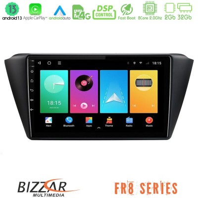 Bizzar FR8 Series Skoda Fabia 2015-2021 8core Android13 2+32GB Navigation Multimedia Tablet 9