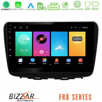 Bizzar FR8 Series Suzuki Baleno 2016-2021 8core Android13 2+32GB Navigation Multimedia Tablet 9