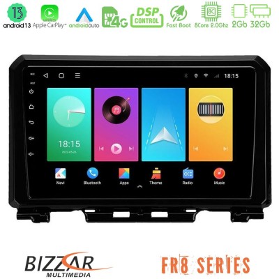 Bizzar FR8 Series Suzuki Jimny 2018-2022 8core Android13 2+32GB Navigation Multimedia Tablet 9