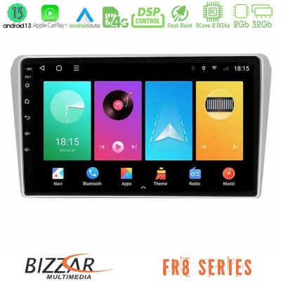 Bizzar FR8 Series Toyota Avensis T25 02/2003 – 2008 8core Android13 2+32GB Navigation Multimedia Tablet 9