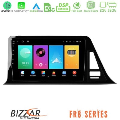 Bizzar FR8 Series Toyota CH-R 8core Android13 2+32GB Navigation Multimedia Tablet 9
