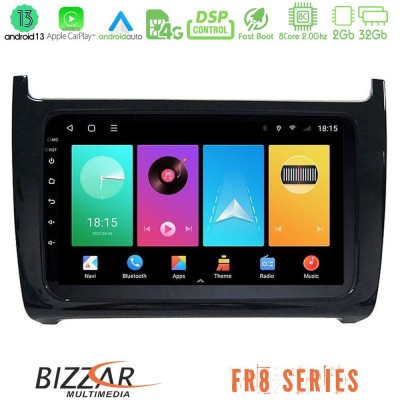 Bizzar FR8 Series Vw Polo 8core Android13 2+32GB Navigation Multimedia Tablet 9