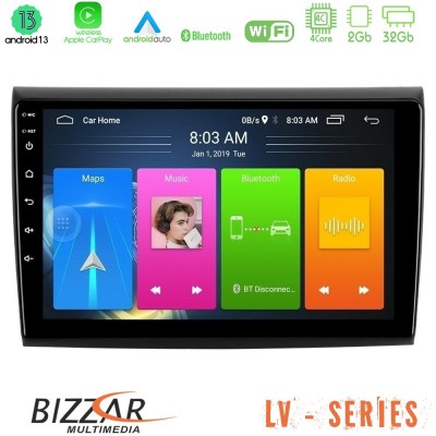 Bizzar LV Series Fiat Bravo 4Core Android 13 2+32GB Navigation Multimedia Tablet 9