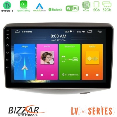 Bizzar LV Series Toyota Yaris 1999 - 2006 4Core Android 13 2+32GB Navigation Multimedia Tablet 9