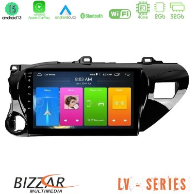 Bizzar LV Series Toyota Hilux 2017-2021 4Core Android 13 2+32GB Navigation Multimedia Tablet 10