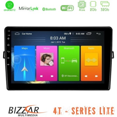 Bizzar 4T Series Toyota Auris 4Core Android12 2+32GB Navigation Multimedia Tablet 10