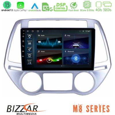 Bizzar M8 Series Hyundai i20 2012-2014 8core Android13 4+32GB Navigation Multimedia Tablet 9