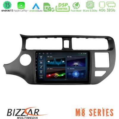 Bizzar M8 Series Kia Rio 2011-2015 8core Android13 4+32GB Navigation Multimedia Tablet 9