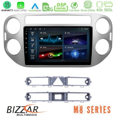 Bizzar M8 Series VW Tiguan 8core Android13 4+32GB Navigation Multimedia Tablet 9
