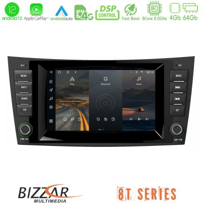 Bizzar OEM Mercedes E Class/CLS Class (W211/W219) 8core Android12 4+64GB Navigation Multimedia Deckless 7