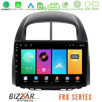 Bizzar FR8 Series Daihatsu Sirion/Subaru Justy 8core Android13 2+32GB Navigation Multimedia Tablet 10