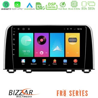 Bizzar FR8 Series Honda CR-V 2019-> 8core Android13 2+32GB Navigation Multimedia Tablet 10