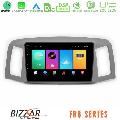 Bizzar FR8 Series Jeep Grand Cherokee 2005-2007 8core Android13 2+32GB Navigation Multimedia Tablet 10