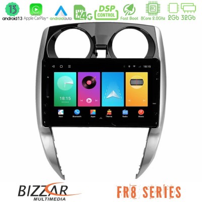 Bizzar FR8 Series Nissan Note 2013-2018 8core Android13 2+32GB Navigation Multimedia Tablet 10