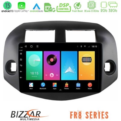 Bizzar FR8 Series Toyota Rav4 2006-2012 8core Android13 2+32GB Navigation Multimedia Tablet 10