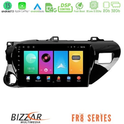 Bizzar FR8 Series Toyota Hilux 2017-2021 8core Android13 2+32GB Navigation Multimedia Tablet 10