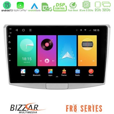 Bizzar FR8 Series VW Passat 8core Android13 2+32GB Navigation Multimedia Tablet 10