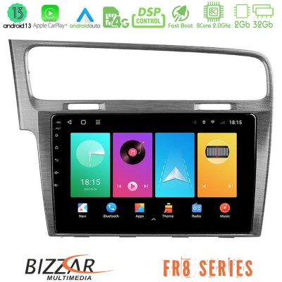 Bizzar FR8 Series VW GOLF 7 8core Android13 2+32GB Navigation Multimedia Tablet 10