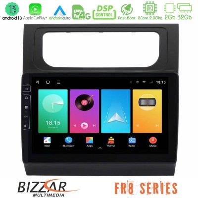 Bizzar FR8 Series VW Touran 2011-2015 8Core Android13 2+32GB Navigation Multimedia Tablet 10