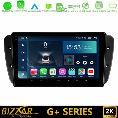 Bizzar G+ Series Seat Ibiza 2008-2012 8Core Android12 6+128GB Navigation Multimedia Tablet 9