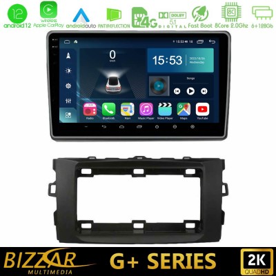 Bizzar G+ Series Toyota Auris 2013-2016 8core Android12 6+128GB Navigation Multimedia Tablet 10
