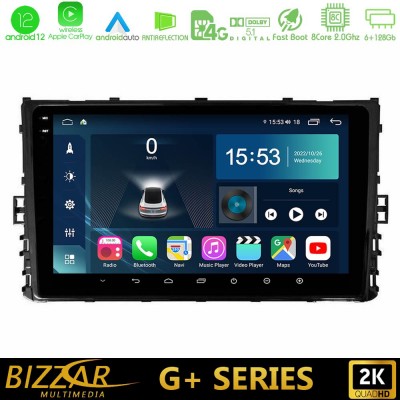 Bizzar G+ Series VW MQB 2017-> 8core Android12 6+128GB Navigation Multimedia 9