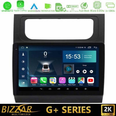 Bizzar G+ Series VW Touran 2011-2015 (Auto A/C) 8Core Android12 6+128GB Navigation Multimedia Tablet 10