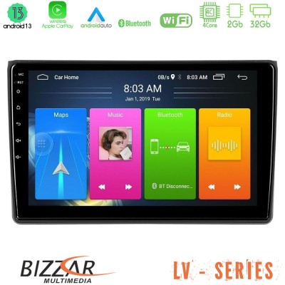 Bizzar LV Series Audi A4 B7 4Core Android 13 2+32GB Navigation Multimedia Tablet 9