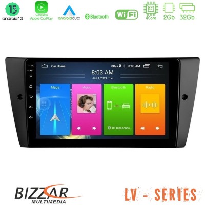 Bizzar LV Series BMW 3 Series 2006-2011 4Core Android 13 2+32GB Navigation Multimedia Tablet 9