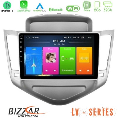 Bizzar LV Series Chevrolet Cruze 2009-2012 4Core Android 13 2+32GB Navigation Multimedia Tablet 9