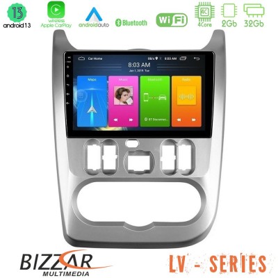 Bizzar LV Series Dacia Duster/Sandero/Logan 4Core Android 13 2+32GB Navigation Multimedia Tablet 9