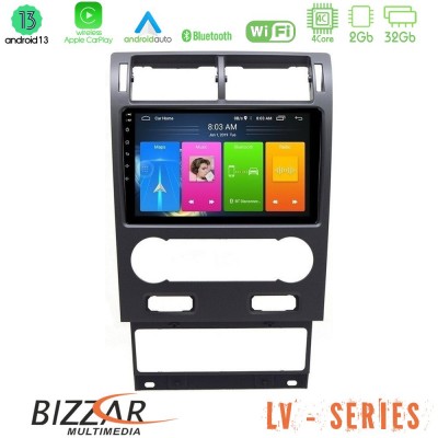 Bizzar LV Series Ford Mondeo 2004-2007 4Core Android 13 2+32GB Navigation Multimedia Tablet 9