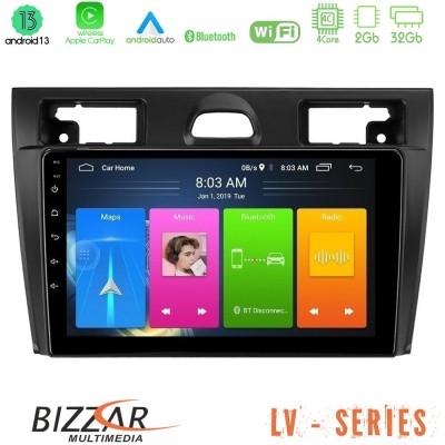 Bizzar LV Series Ford Fiesta/Fusion 4Core Android 13 2+32GB Navigation Multimedia Tablet 9