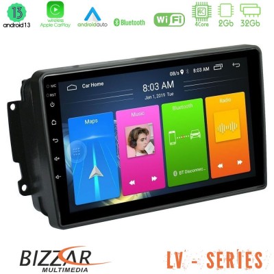 Bizzar LV Series Mercedes C/CLK/G Class (W203/W209) 4Core Android 13 2+32GB Navigation Multimedia Tablet 9