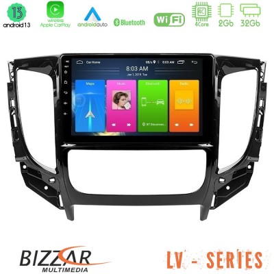 Bizzar LV Series Mitsubishi L200 2016-> & Fiat Fullback (Auto A/C) 4Core Android 13 2+32GB Navigation Multimedia Tablet 9