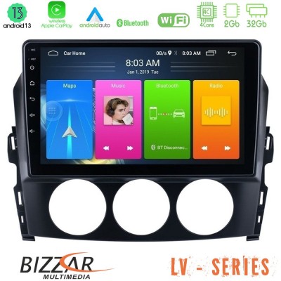 Bizzar LV Series Mazda MX-5 2005-2015 4Core Android 13 2+32GB Navigation Multimedia Tablet 9