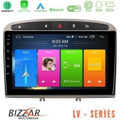 Bizzar LV Series Peugeot 308/RCZ 4Core Android 13 2+32GB Navigation Multimedia Tablet 9