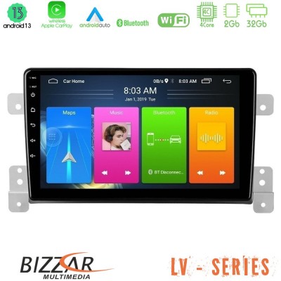 Bizzar LV Series Suzuki Grand Vitara 4Core Android 13 2+32GB Navigation Multimedia Tablet 9