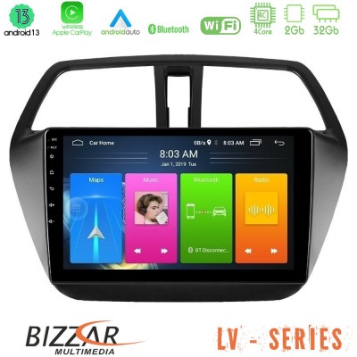 Bizzar LV Series Suzuki SX4 S-Cross 4Core Android 13 2+32GB Navigation Multimedia Tablet 9