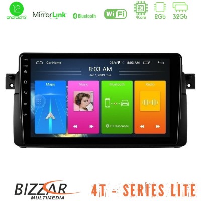 Bizzar 4T Series BMW E46 4Core Android12 2+32GB Navigation Multimedia Tablet 9