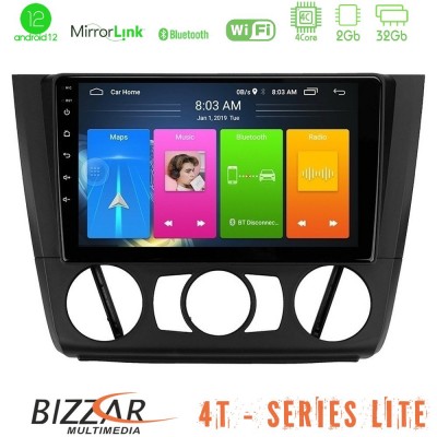 Bizzar 4T Series BMW 1Series E81/E82/E87/E88 (MANUAL A/C) 4Core Android12 2+32GB Navigation Multimedia Tablet 9