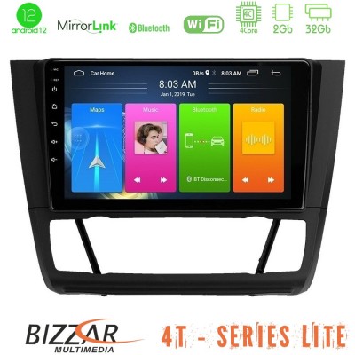 Bizzar 4T Series BMW 1Series E81/E82/E87/E88 (AUTO A/C) 4Core Android12 2+32GB Navigation Multimedia Tablet 9