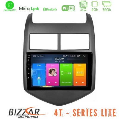 Bizzar 4T Series Chevrolet Aveo 2011-2017 4Core Android12 2+32GB Navigation Multimedia Tablet 9