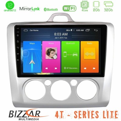 Bizzar 4T Series Ford Focus Manual AC 4Core Android12 2+32GB Navigation Multimedia Tablet 9