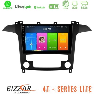 Bizzar 4T Series Ford S-Max 2006-2012 4Core Android12 2+32GB Navigation Multimedia Tablet 9