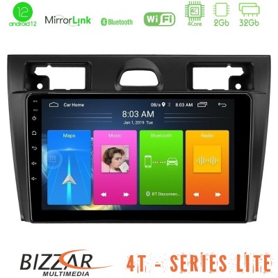 Bizzar 4T Series Ford Fiesta/Fusion 4Core Android12 2+32GB Navigation Multimedia Tablet 9