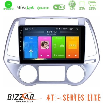Bizzar 4T Series Hyundai i20 2012-2014 4Core Android12 2+32GB Navigation Multimedia Tablet 9