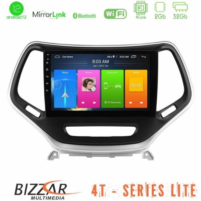 Bizzar 4T Series Jeep Cherokee 2014-2019 4core Android12 2+32GB Navigation Multimedia Tablet 9
