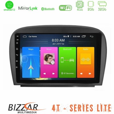 Bizzar 4T Series Mercedes SL Class 2005-2011 4Core Android12 2+32GB Navigation Multimedia Tablet 9